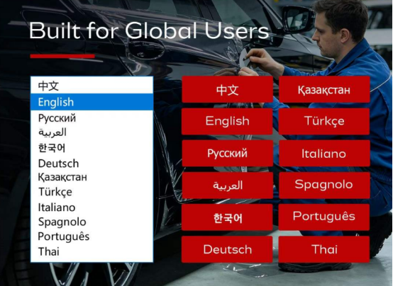 YINK software multilingual language selection interface supporting global users