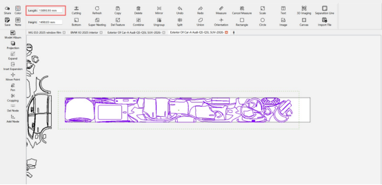 PPF pattern layout before using YINK Super Nesting with traditional nesting arrangement