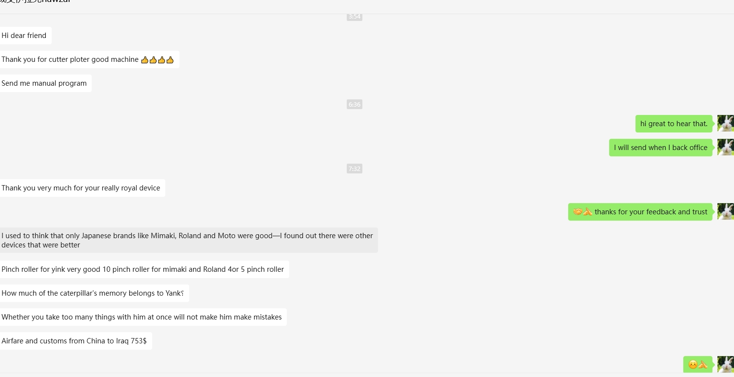 Thank you for cutter ploter good machine